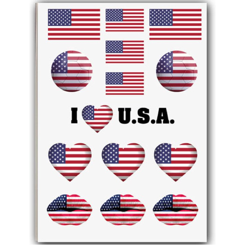 Tijdelijke Tattoo Amerika (A5 formaat)