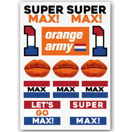 Tijdelijke Tattoo Max Formule 1 (A5 formaat)