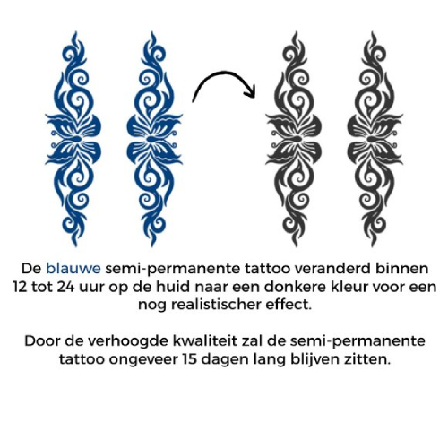 Temporary Tattoo Vlinders (8x11 cm)