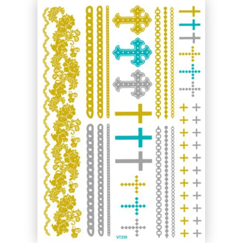 Temporary Tattoo Goud / Gold Ibiza Stijl (11x6cm)