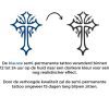 Temporary Tattoo Kruis (6x6 cm)