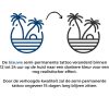 Temporary Tattoo Palmbomen Zee Zon (6x6 cm)