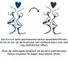 Temporary Tattoo Kus Liefde Hart (6x6 cm)