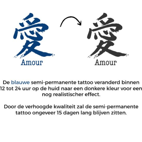 Temporary Tattoo Japans Teken Amour (6x6 cm)